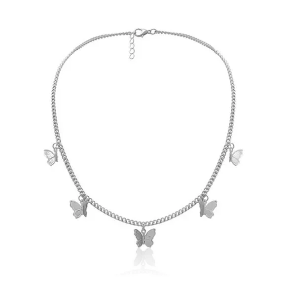 Woman Butterfly Necklace Chain Pendant Bohemian - Picture 3 of 4